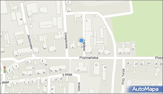 Świebodzin, Poznańska, 11, mapa Świebodzin