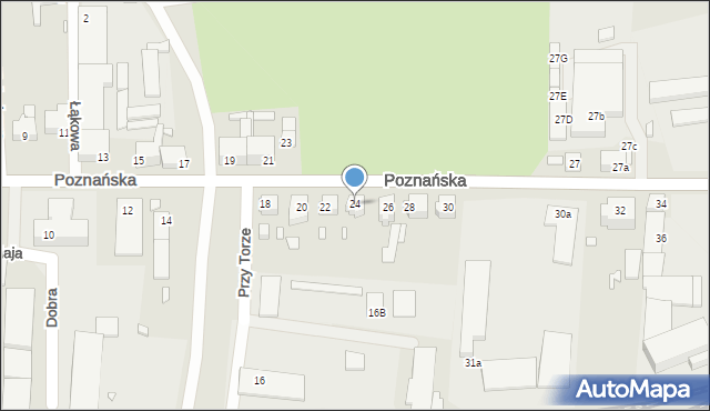 Świebodzin, Poznańska, 24, mapa Świebodzin