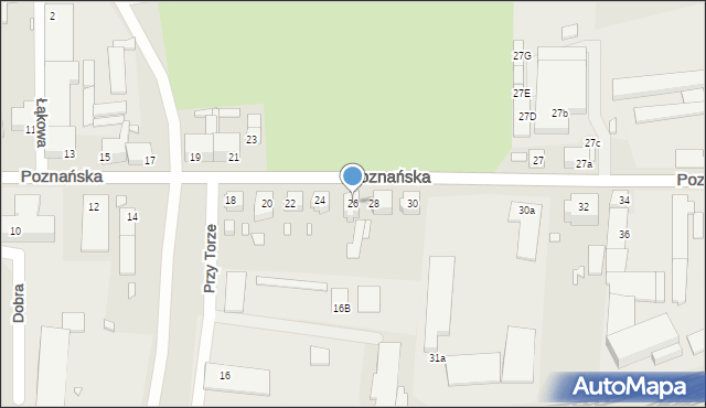 Świebodzin, Poznańska, 26, mapa Świebodzin