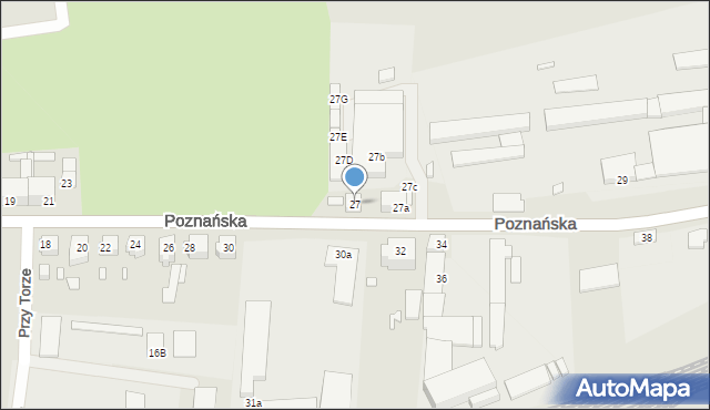 Świebodzin, Poznańska, 27, mapa Świebodzin