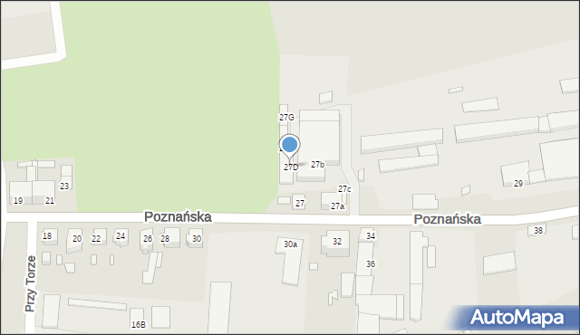 Świebodzin, Poznańska, 27D, mapa Świebodzin