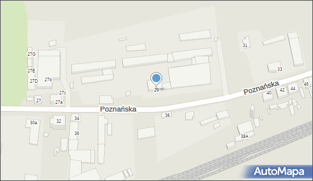 Świebodzin, Poznańska, 29, mapa Świebodzin