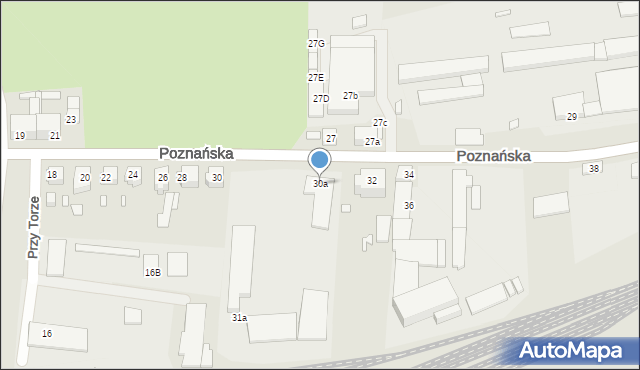 Świebodzin, Poznańska, 30a, mapa Świebodzin