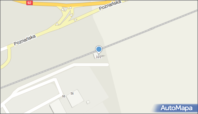 Świebodzin, Poznańska, 31/2, mapa Świebodzin