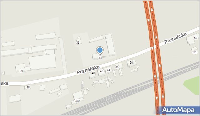 Świebodzin, Poznańska, 33, mapa Świebodzin