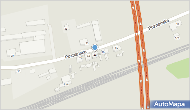 Świebodzin, Poznańska, 44, mapa Świebodzin