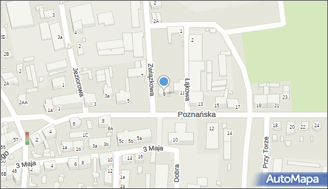 Świebodzin, Poznańska, 9, mapa Świebodzin