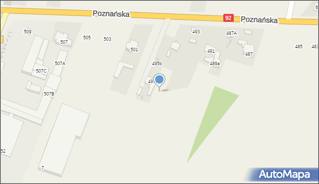 Święcice, Poznańska, 495A, mapa Święcice