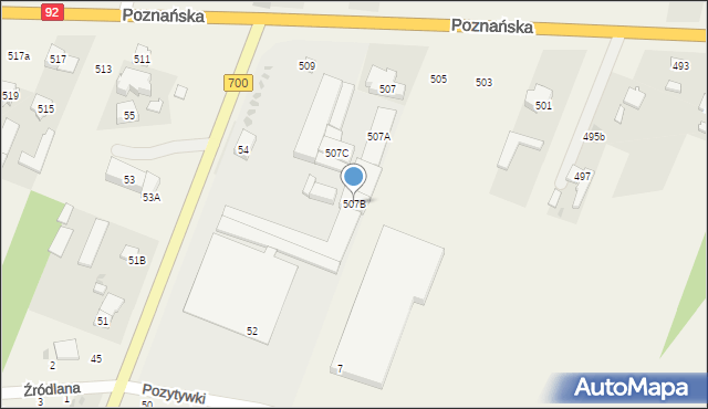 Święcice, Poznańska, 507B, mapa Święcice