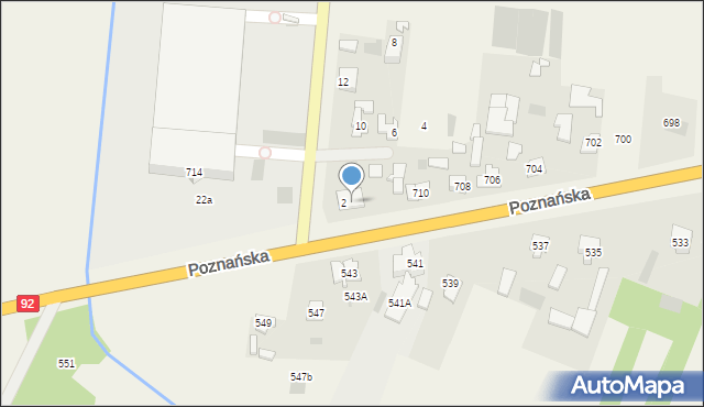 Święcice, Poznańska, 714, mapa Święcice