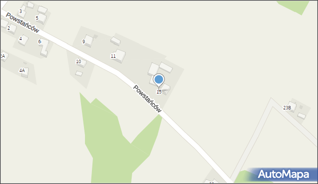 Świerklany, Powstańców, 15, mapa Świerklany