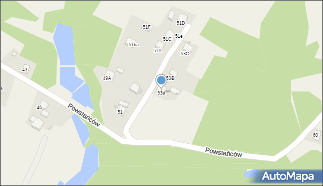 Świerklany, Powstańców, 53a, mapa Świerklany