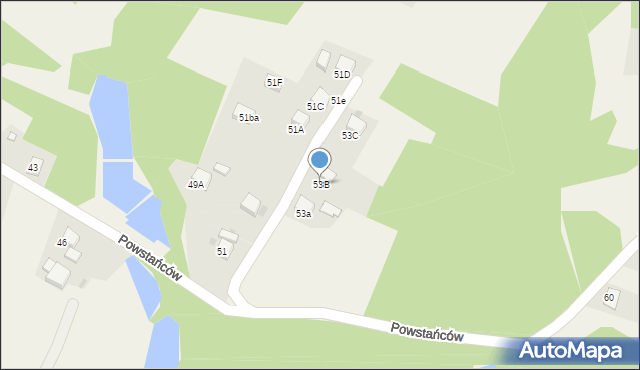 Świerklany, Powstańców, 53B, mapa Świerklany