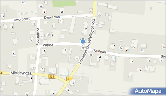 Świętno, Powstańców Wielkopolskich, 69, mapa Świętno