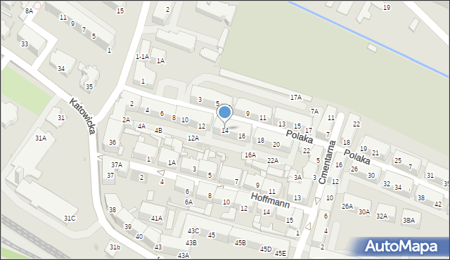 Świętochłowice, Polaka Wiktora, 14, mapa Świętochłowice