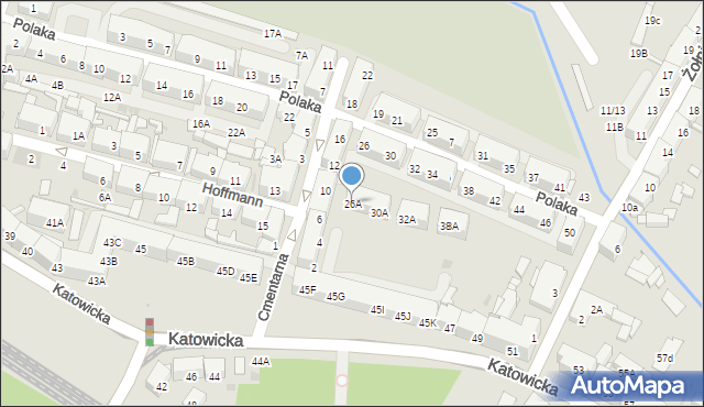 Świętochłowice, Polaka Wiktora, 26A, mapa Świętochłowice