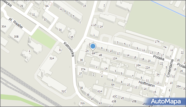Świętochłowice, Polaka Wiktora, 4A, mapa Świętochłowice