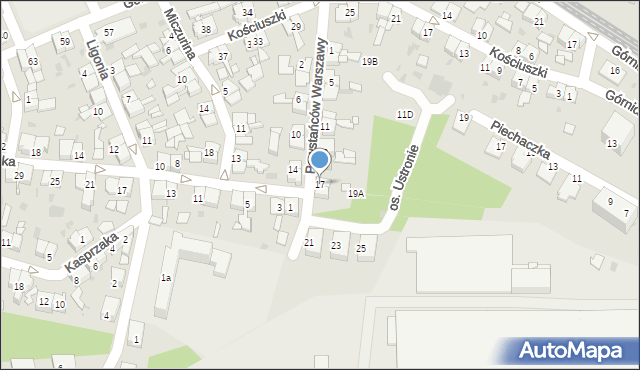 Świętochłowice, Powstańców Warszawy, 17, mapa Świętochłowice