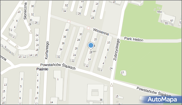 Świętochłowice, Powstańców Śląskich, 16, mapa Świętochłowice