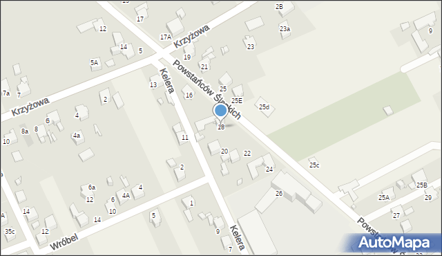 Syrynia, Powstańców Śląskich, 18, mapa Syrynia