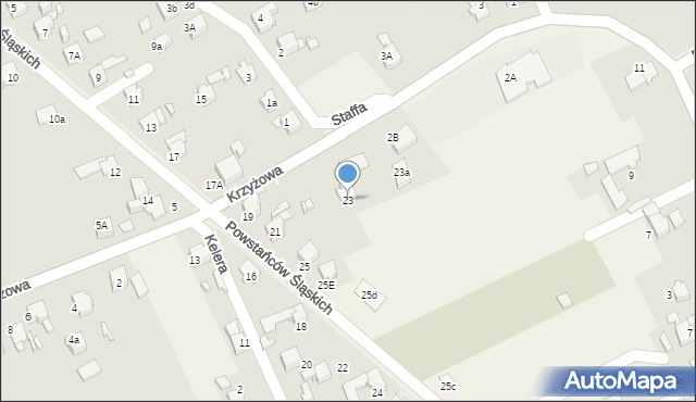 Syrynia, Powstańców Śląskich, 23, mapa Syrynia