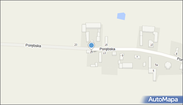 Syski, Porębska, 15, mapa Syski