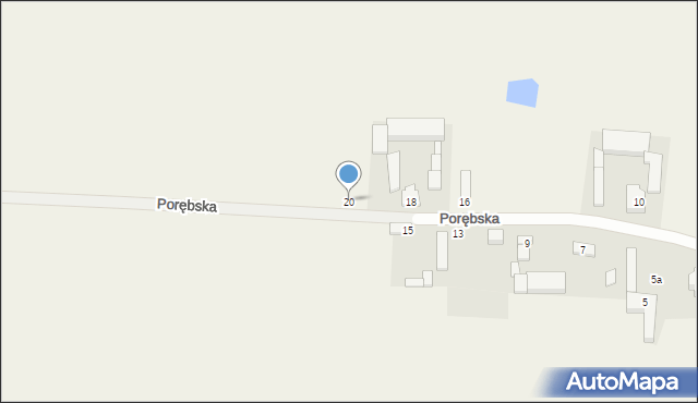 Syski, Porębska, 20, mapa Syski