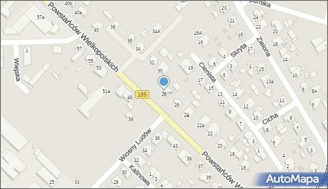 Szamotuły, Powstańców Wielkopolskich, 28, mapa Szamotuły