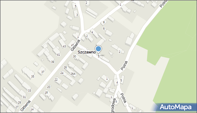 Szczawno, Poprzeczna, 3, mapa Szczawno