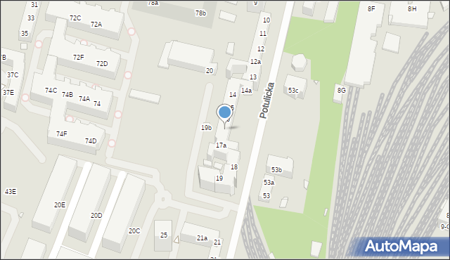 Szczecin, Potulicka, 17, mapa Szczecina