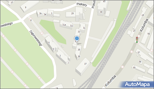 Szczecin, Potulicka, 35-OF, mapa Szczecina