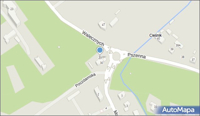 Szczecin, Poczdamska, 23, mapa Szczecina