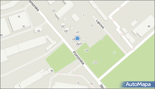 Szczecin, Pomorska, 105, mapa Szczecina