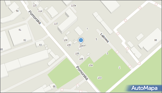 Szczecin, Pomorska, 107, mapa Szczecina