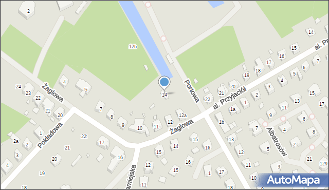 Szczecin, Portowa, 14, mapa Szczecina