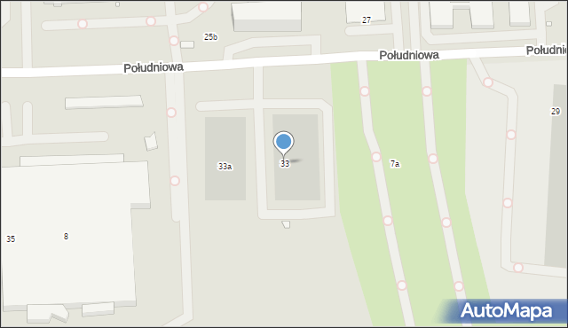 Szczecin, Południowa, 33, mapa Szczecina