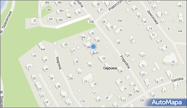 Szczecin, Pogodna, 26, mapa Szczecina