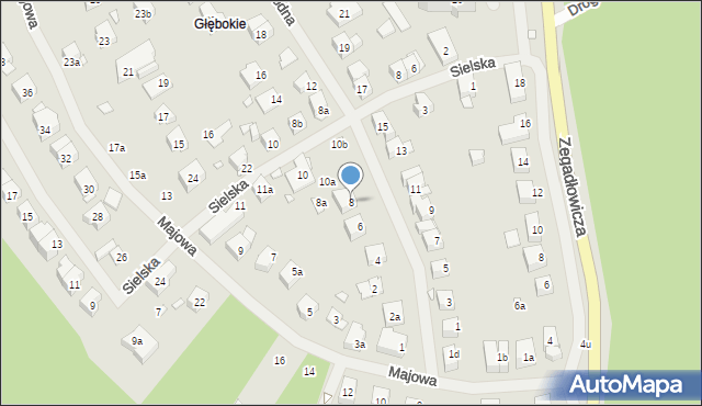 Szczecin, Pogodna, 8, mapa Szczecina