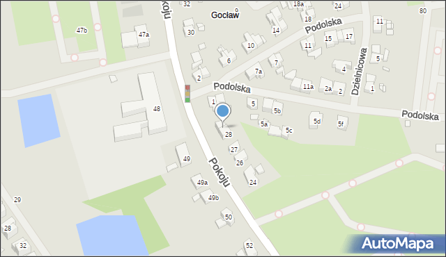 Szczecin, Pokoju, 29, mapa Szczecina