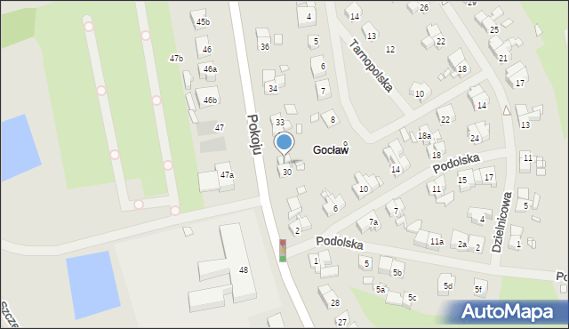 Szczecin, Pokoju, 31, mapa Szczecina