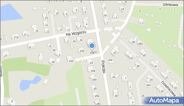 Szczecin, Pokoju, 43a, mapa Szczecina