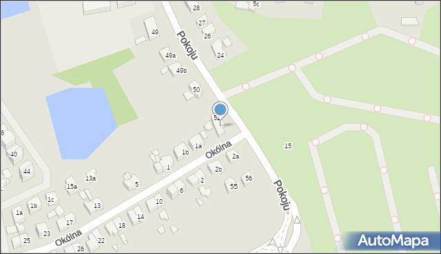 Szczecin, Pokoju, 53, mapa Szczecina