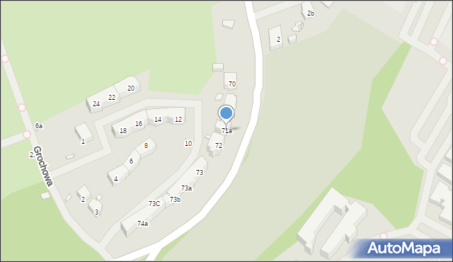 Szczecin, Pokoju, 71a, mapa Szczecina