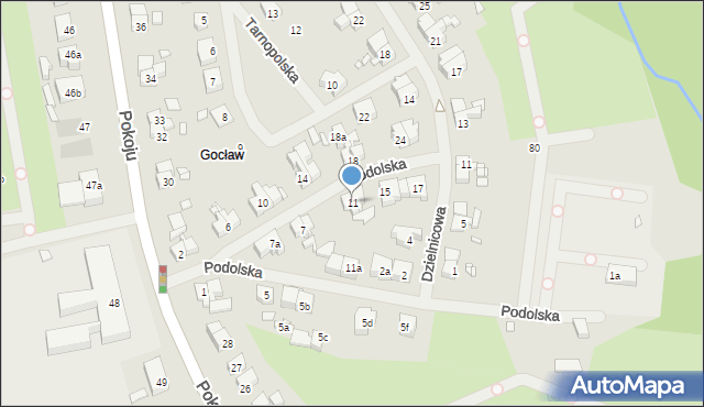 Szczecin, Podolska, 11, mapa Szczecina