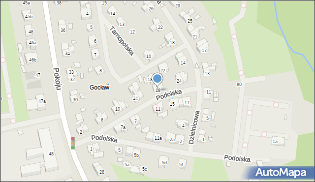 Szczecin, Podolska, 18, mapa Szczecina