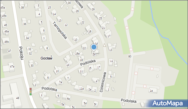 Szczecin, Podolska, 24, mapa Szczecina