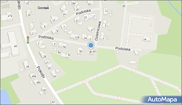 Szczecin, Podolska, 5f, mapa Szczecina