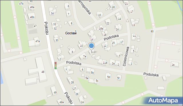 Szczecin, Podolska, 7, mapa Szczecina