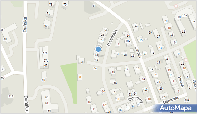 Szczecin, Podmokła, 4c, mapa Szczecina