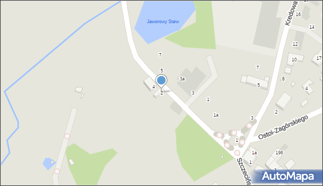 Szczecin, Podbórzańska, 2, mapa Szczecina